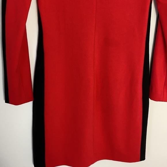 Diane von Furstenberg Elektra red and black ponte long sleeve dress size 8 - Picture 5 of 10